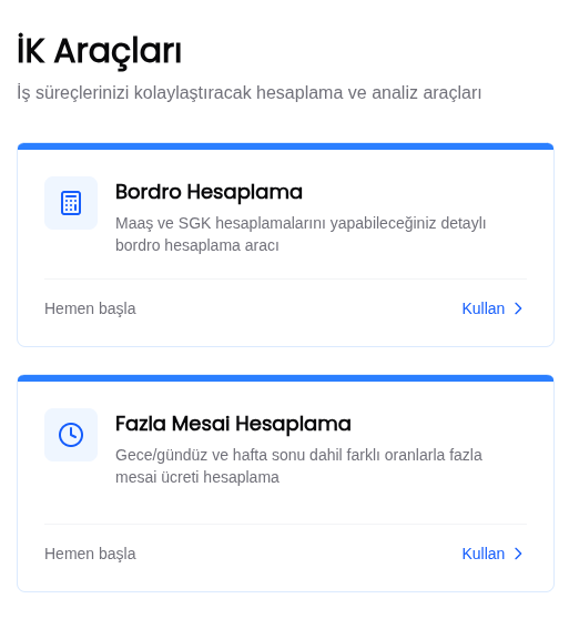 IKUZMANI İnsan Kaynakları Araçları ve Hesaplama Modülleri